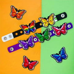 16pcs Flower Butterfly Shoe Charms For Crocs Shoes Women PVC Decorations