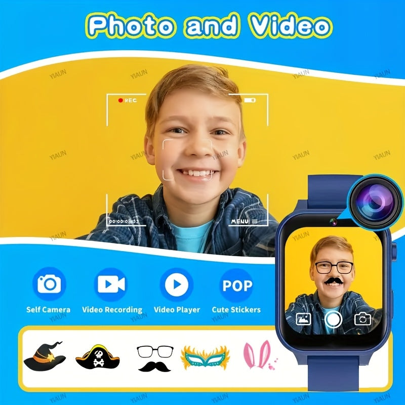 Kids Smart Watch with Educational Games Clock Music LED Lighting