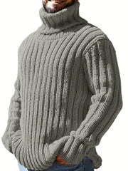 Men's Turtle Neck Cable Knit Sweater
