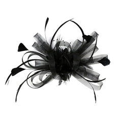 Feather Mesh Fascinator Wedding Cocktail Headdress