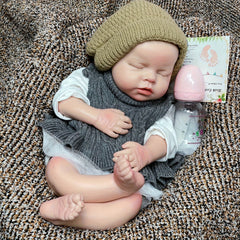 20Inch Reborn Dolls Open Mouth Realistic Full Body Silicone Bebe Washable