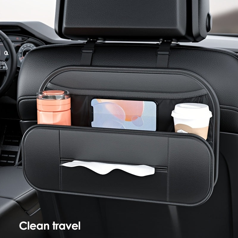 Car Seat Back Leather Storage Box Multifunctional Hanging Storage Bag