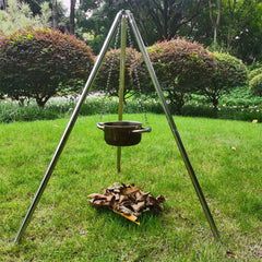 Outdoor Campfire Tripod Tent Holder with Chain
