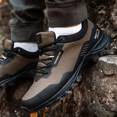 Baasploa Men's Lace Up Hiking Shoes Anti-Skid for Camping