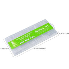 240Pcs C Curve Nail Tips Clear False Nail Tips for Gel Acrylic Press On Nails