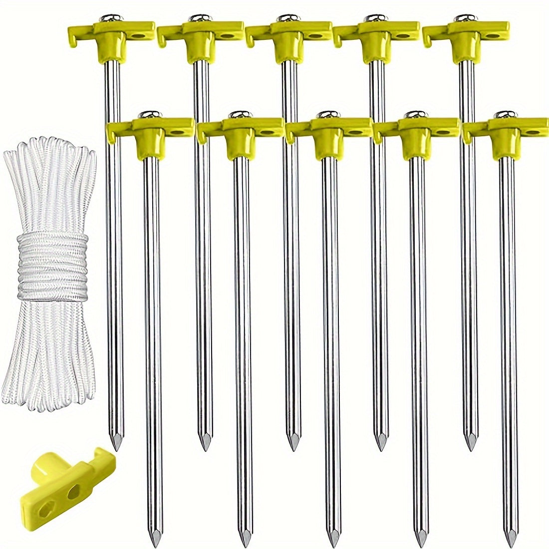 10pcs Stainless Steel Tent Stakes for Camping
