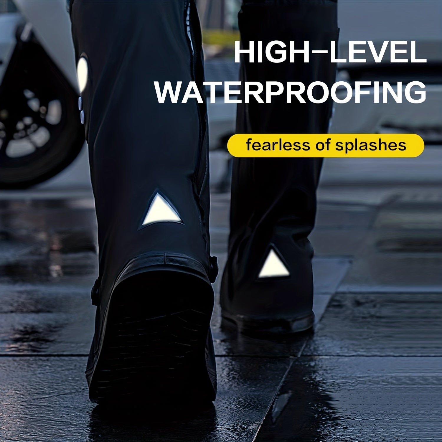 Waterproof Shoe Covers with Reflectors for Men and Women