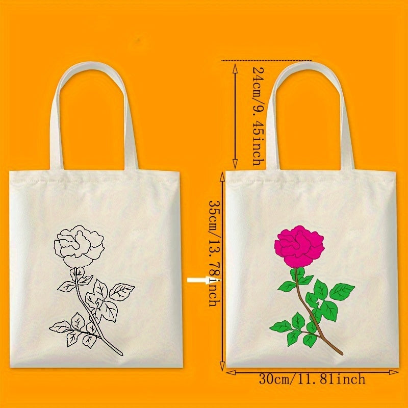 DIY Painting Handbag Linen Shoulder Bag for Women