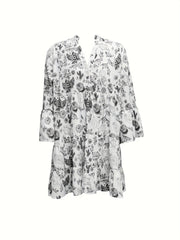 Bell Sleeve Smock Dress Plus Size