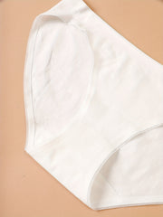 3 Pack Plus Size Basic Panties Set Women's Plus Solid High Cut Medium Stretch