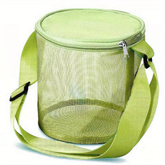 Kid's Mesh Shell Storage Bag 3D Round Sand Digging Bucket Toy