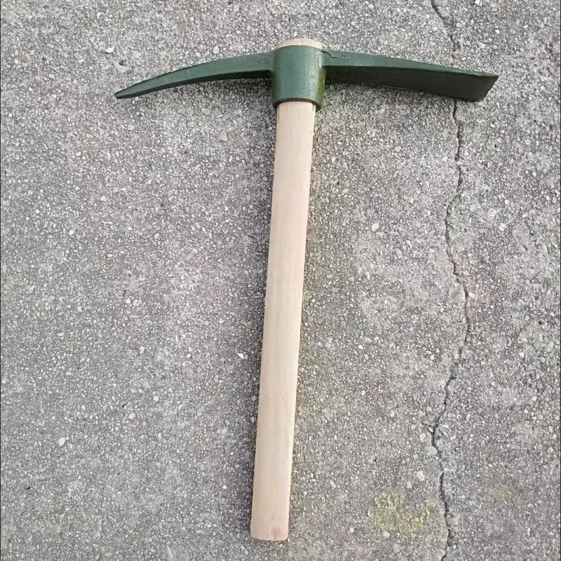Small Pickaxe Hoe Wooden Handle Garden Digging Weeding Transplanting