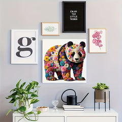 Challenging Giant Panda Floral Accent 1000-Piece Jigsaw Puzzle