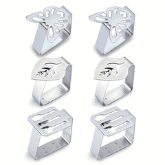 6pcs Stainless Steel Tablecloth Clip for Outdoor Picnics