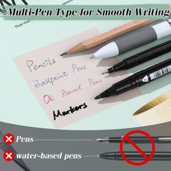500 Sheets Waterproof Clear Memo Pads - 6 Sizes, 10 Colors