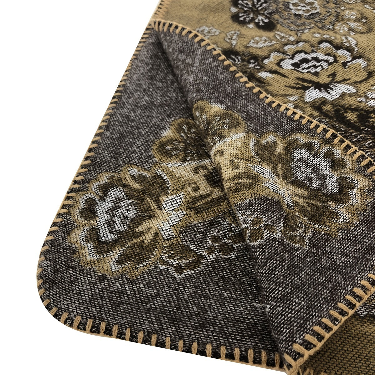 Flower Print Shawl Plaid Long Warm Winter Clothes Shawl Coldproof