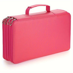 PU Pencil Case Large Capacity Pen Holder Office Storage Bag No Pencil