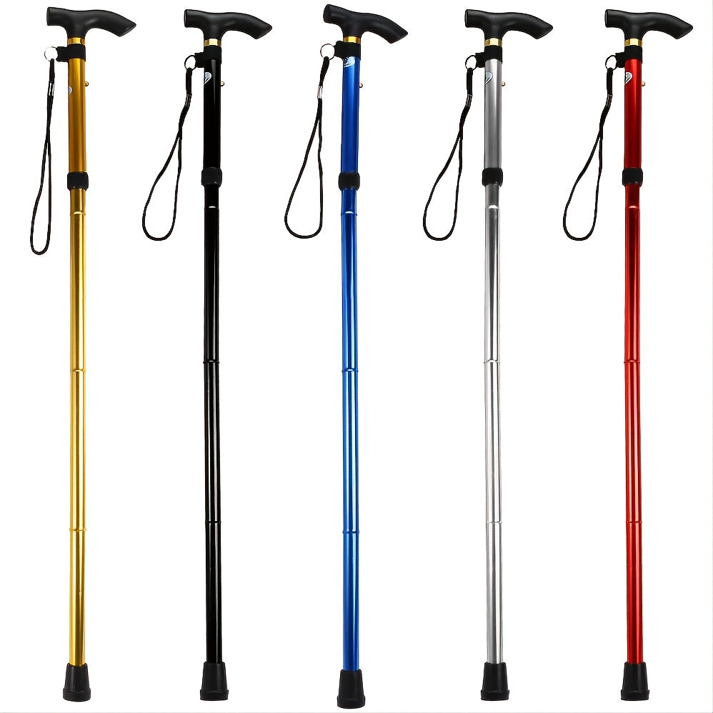 Lightweight Foldable Walking Stick w/ Rubber Tip - Hiking Pole