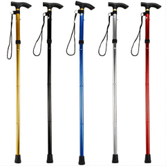 Lightweight Foldable Walking Stick w/ Rubber Tip - Hiking Pole