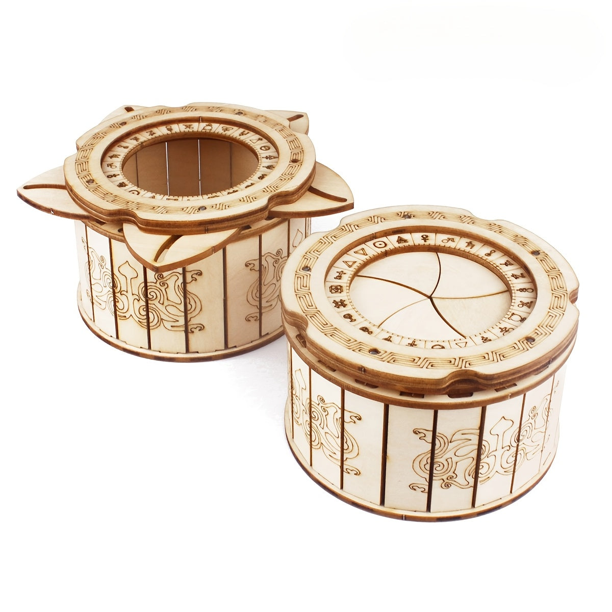 DIY Wooden Puzzle Box 3D Mechanical Model Kit Brain Teaser Toy