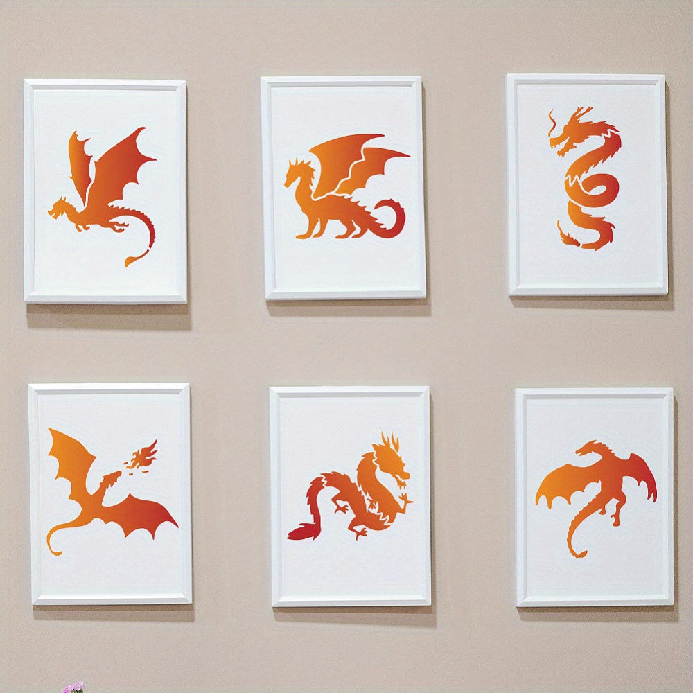 Autumn Theme Drawing Stencils with Paint Brushes