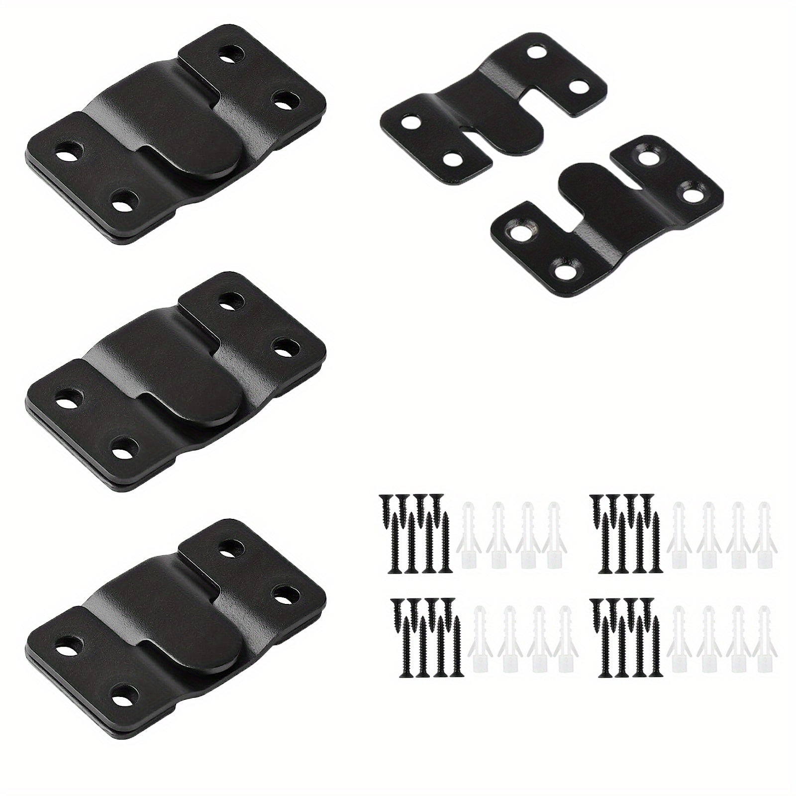 Flush Mount Bracket Set Stainless Steel for Mirror Photo Shelf Cabinet