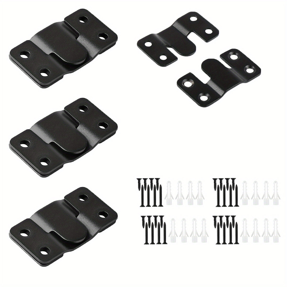 Flush Mount Bracket Set Stainless Steel for Mirror Photo Shelf Cabinet