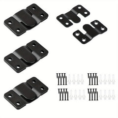 Flush Mount Bracket Set Stainless Steel for Mirror Photo Shelf Cabinet