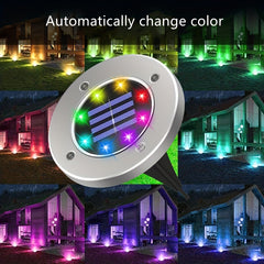 4 Pack Solar Ground Lights Outdoor Waterproof Deck Lights for Landscape