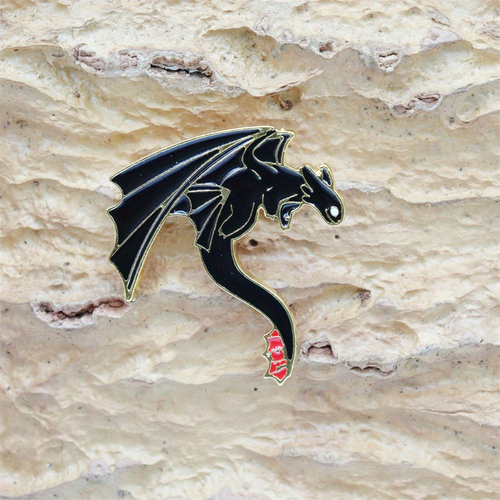 Anime Flying Dragon Animal Brooch Pins Scarf Clips Safety Pin