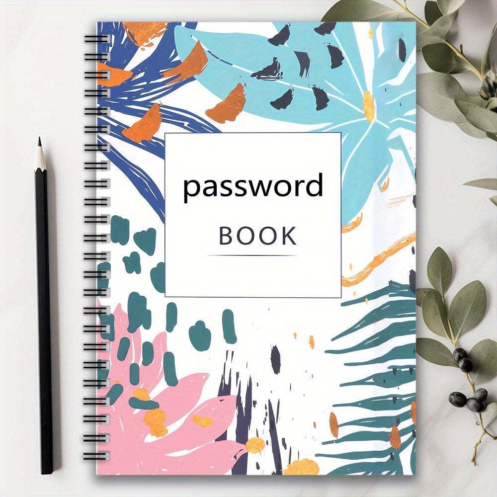 Fun Spiral Password Notebook Logbook for Website Login Details