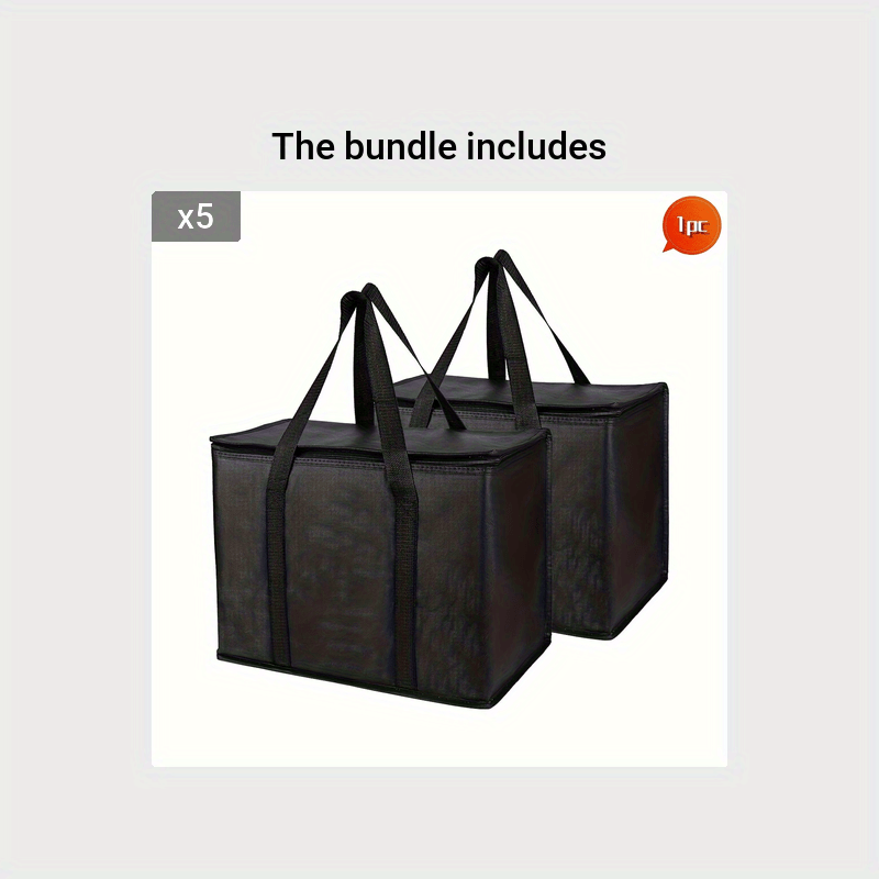 Insulated Reusable Grocery Bag with Zipper Top Insulation
