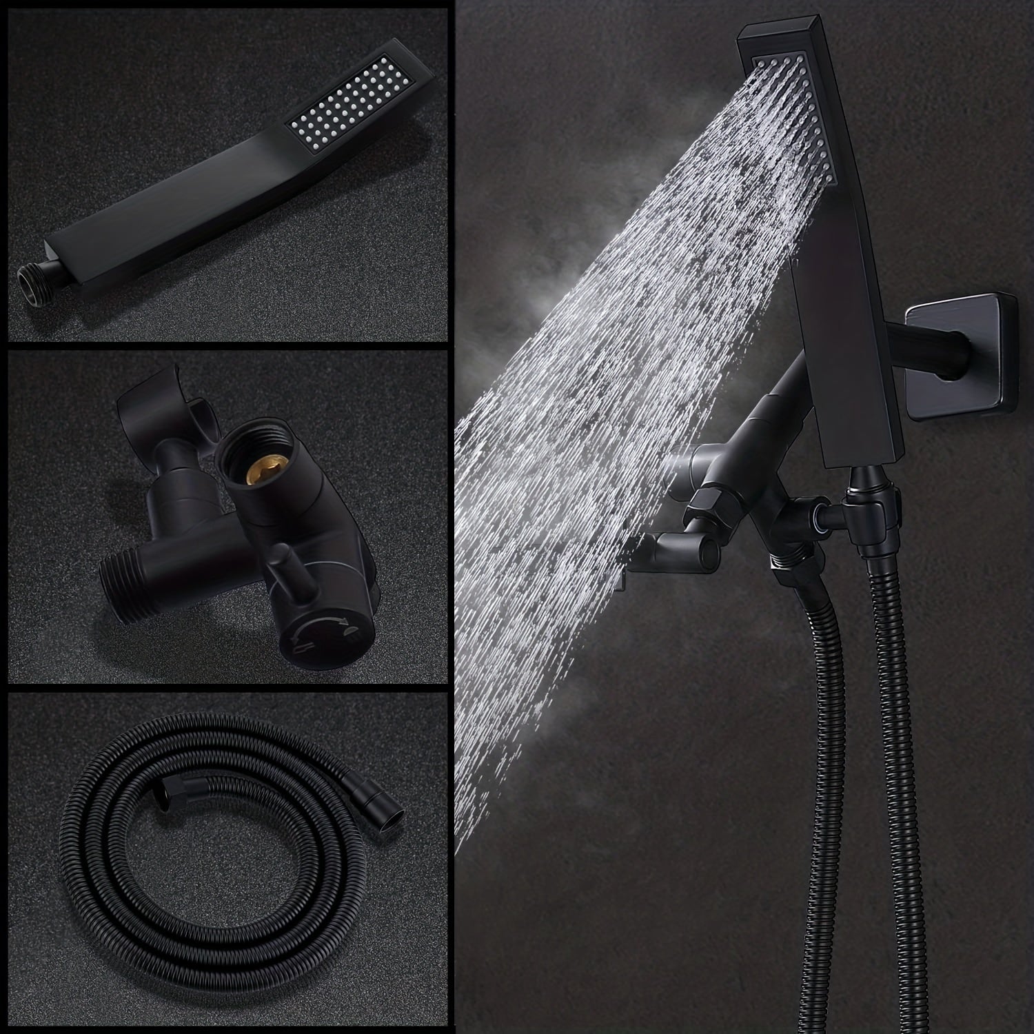 Stainless Steel Shower Set w/ Long Hose