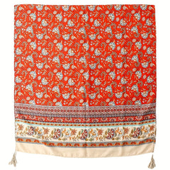 National Style Printed Scarf Retro Tassel Shawl Breathable Wrap