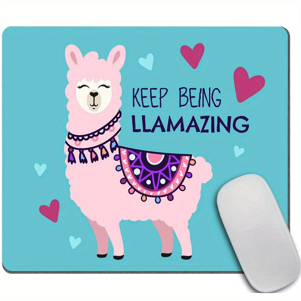 Custom Llama & Heart Mousepad for Gaming Office & School Supplies