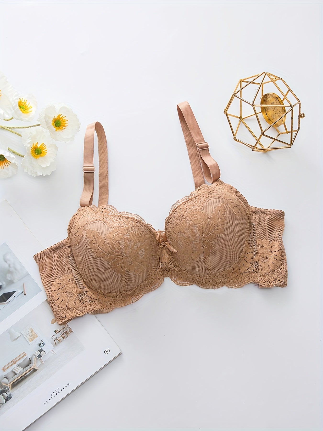 Scallop Trim Lace Wirefree Bra