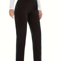  Women's High Waisted Straight Leg Trousers