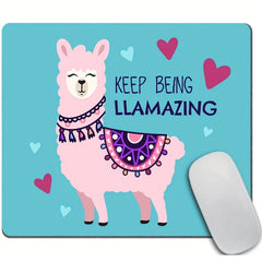 Custom Llama & Heart Mousepad for Gaming Office & School Supplies