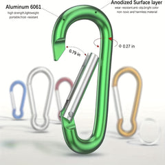Outdoor Safety Spring Mountaineering Buckle LED Light Hook