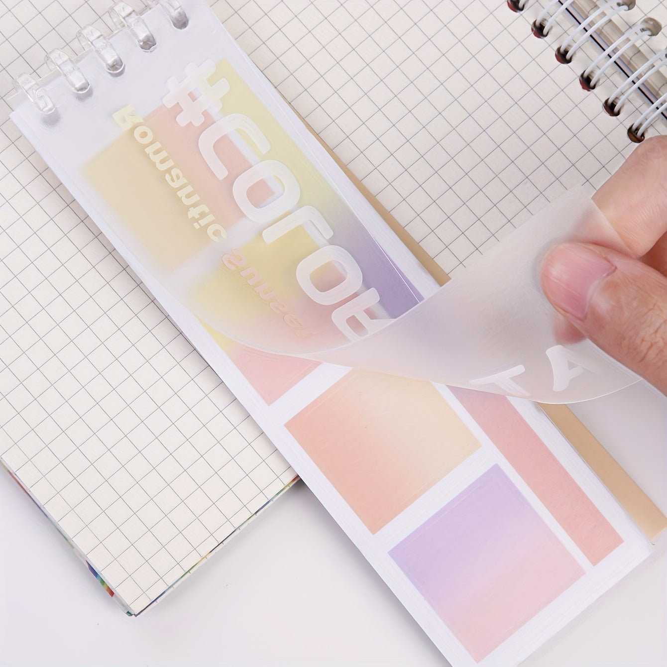 20 Sheets Gradient Orange Label Index Stickers