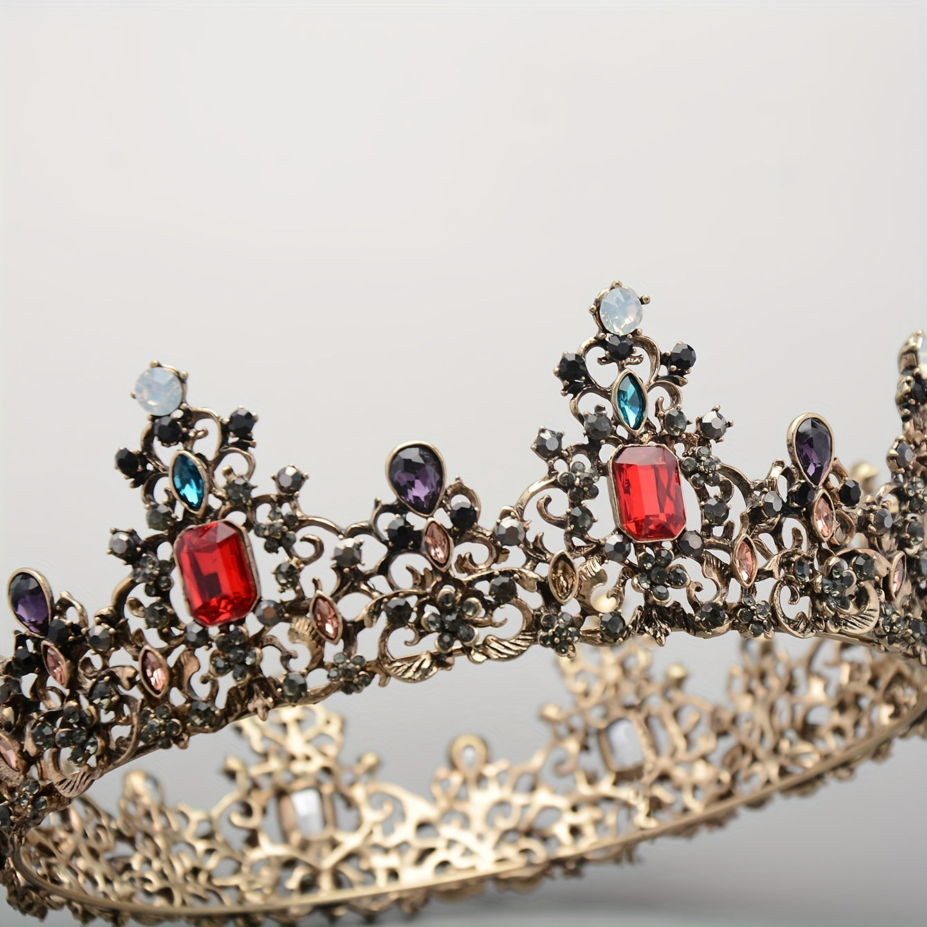 Crystal Headbang Queen Crown Tiara Bridal Headwear Crown