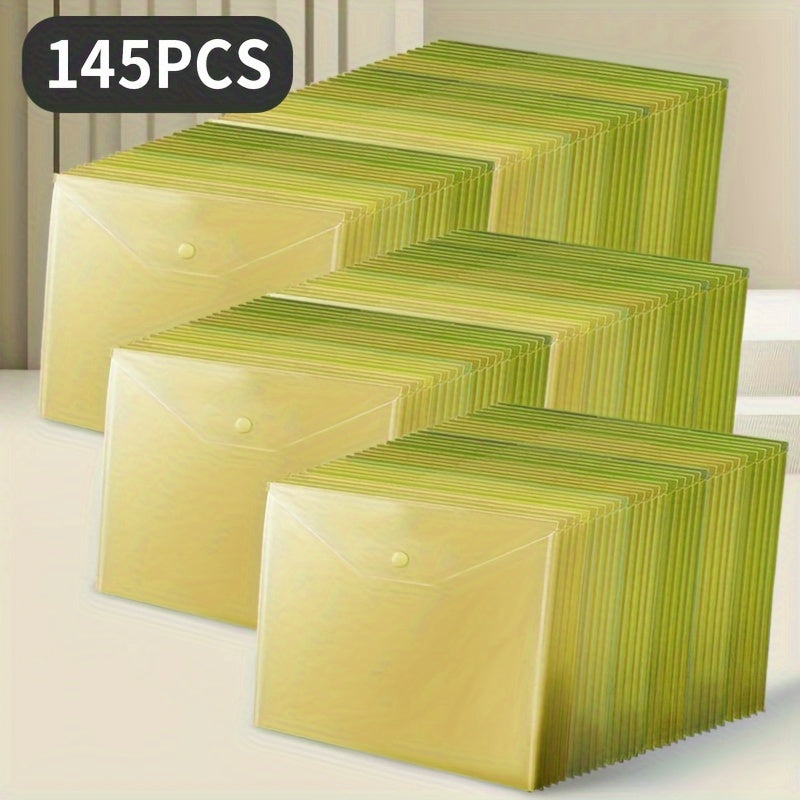 145pcs Transparent A4 File Bag Document Storage Bag