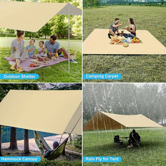 Portable Camping Shelter Waterproof Lightweight Sun Shade Rain Fly Tent
