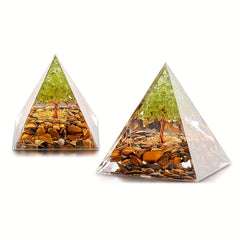 Orgone Crystal Tree Pyramid Energy Generator Chakra Meditation