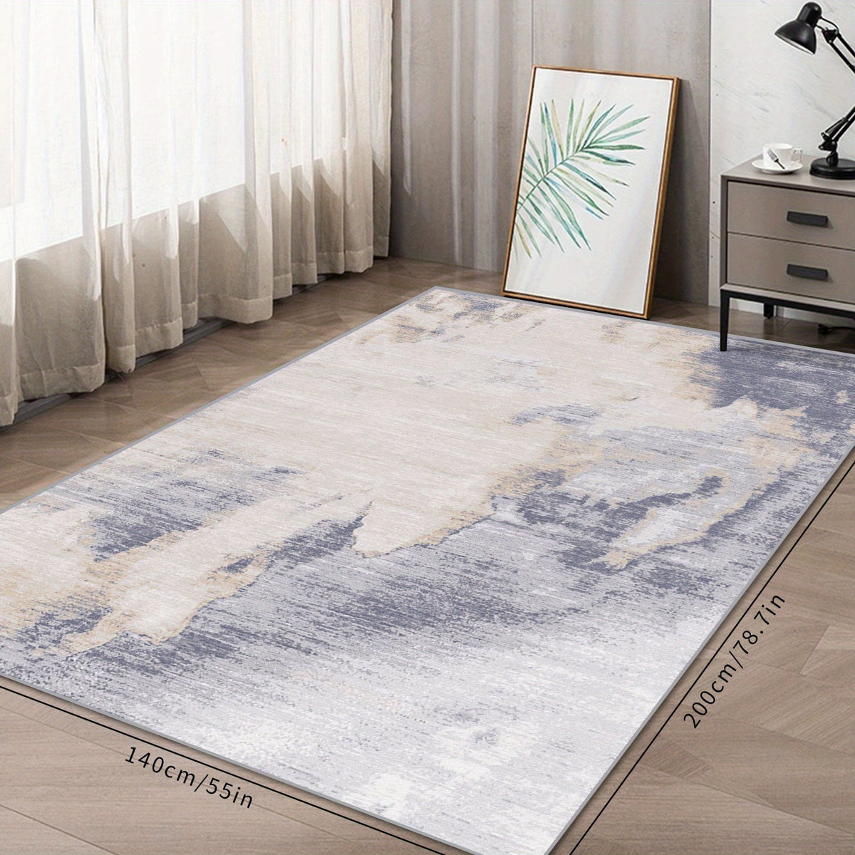 1pc Living Room Rug Area Rug Floor Rug Nordic Indoor Floor Carpet Non Slip