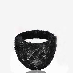 Faux Pearl Headband Lace Hair Band Elastic Turban