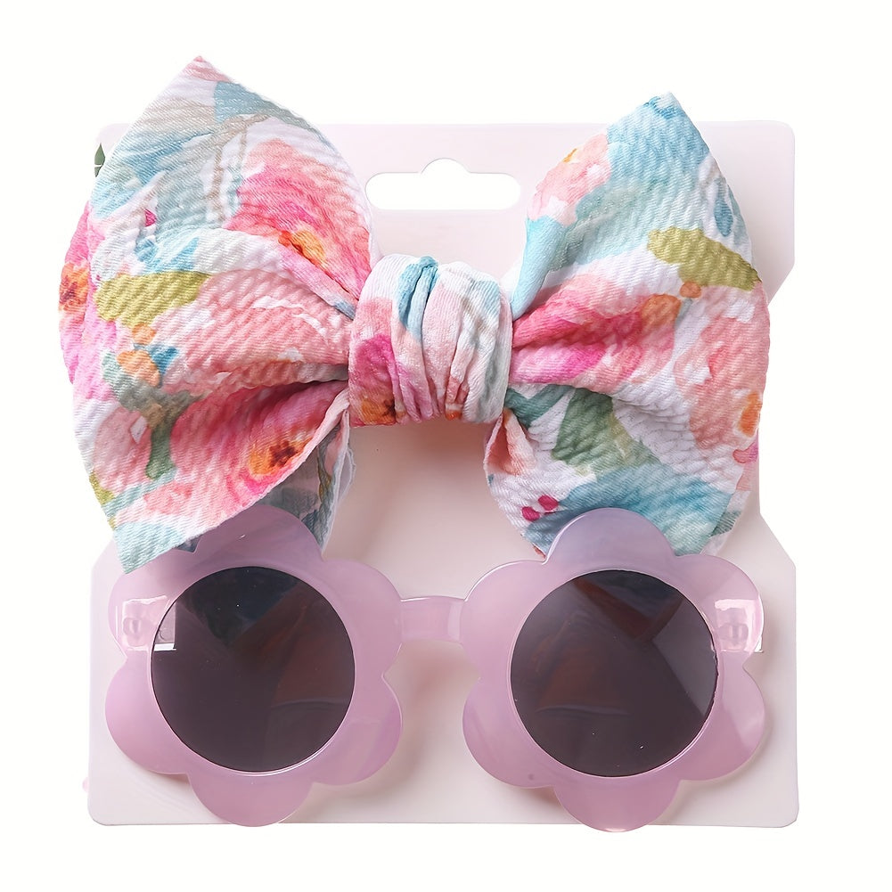Kids Sunglasses Headband Set UV Protection Gift for Children