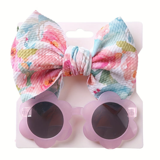 Kids Sunglasses Headband Set UV Protection Gift for Children