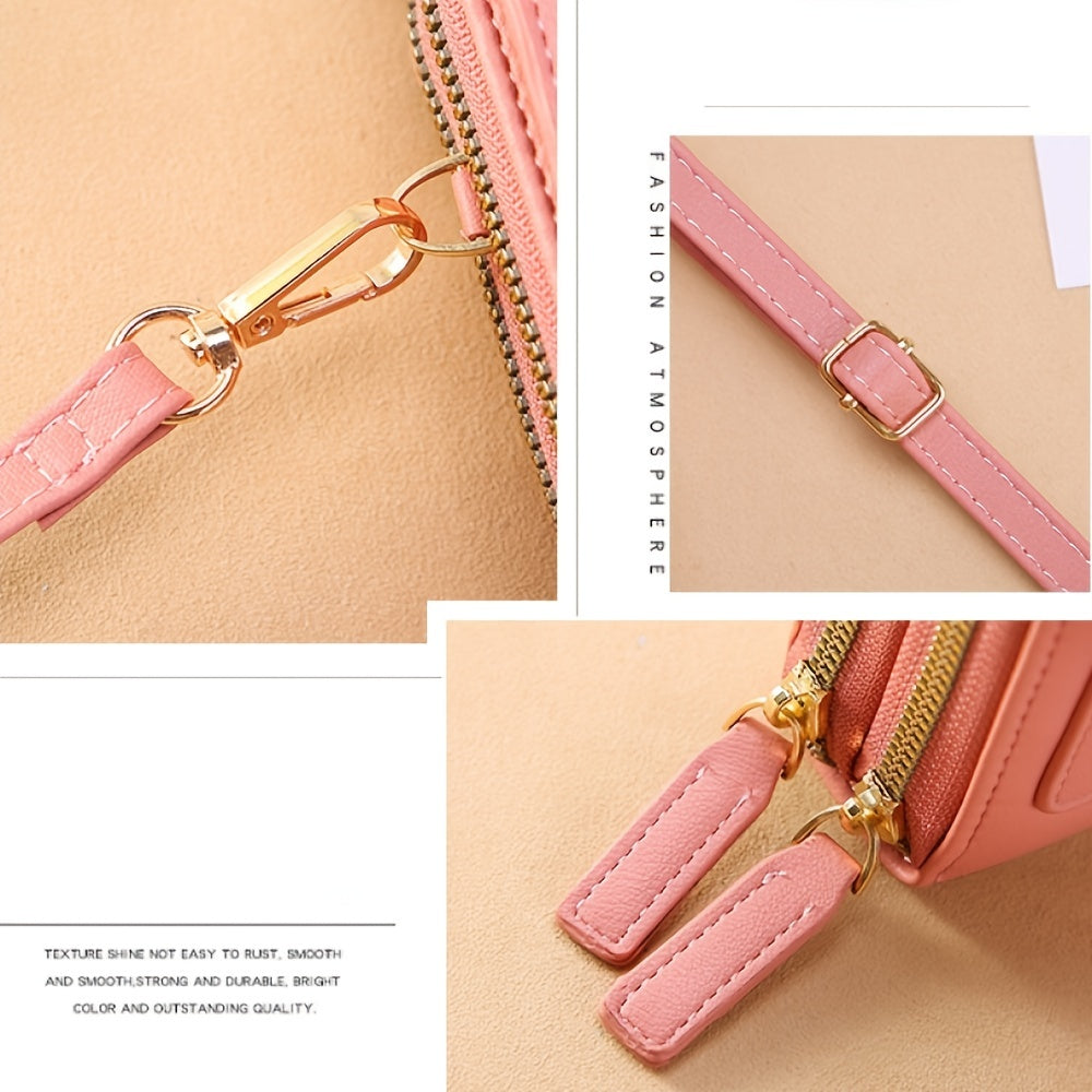 Mini Touch Screen Phone Purse Women's PU Leather Crossbody Bag