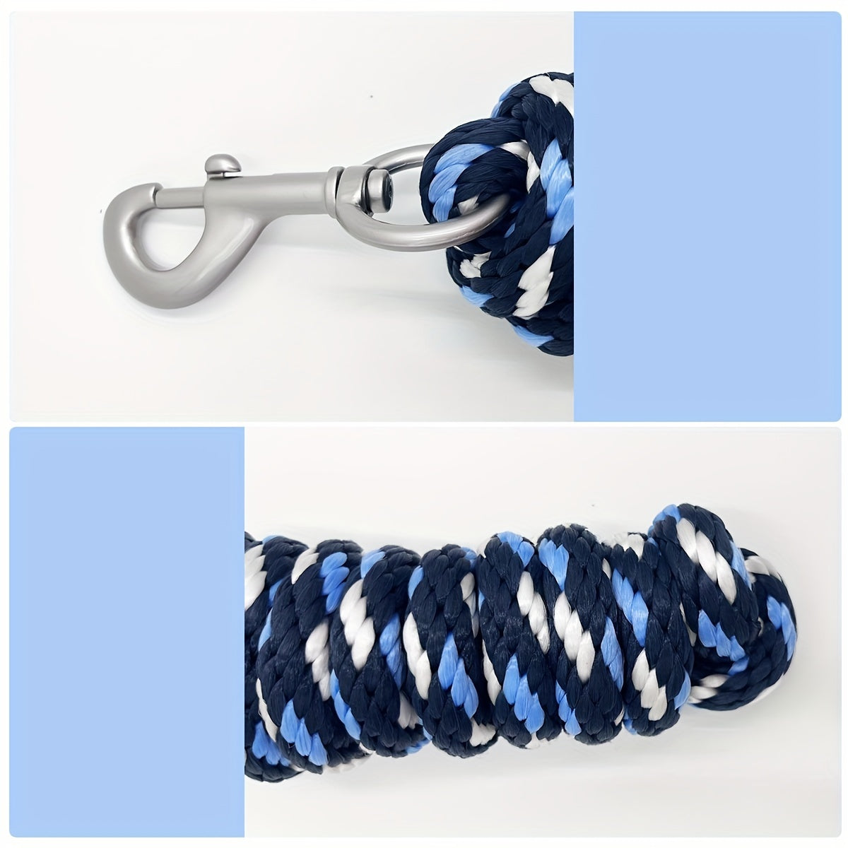 Durable Leading Rope With Snap Hook For Horses & Livestock